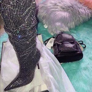 Jeffrey Campbell crystal boots